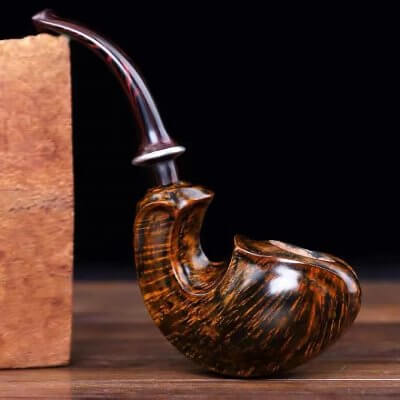 MUXIANG Classic Briar Wood Pipe Acrylic Handmade BeTobacco Pipe