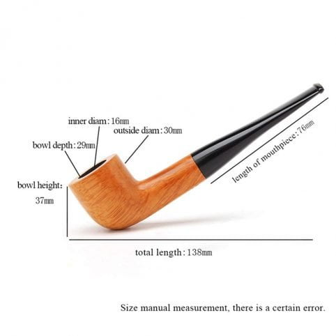 Handmade Straight Small Briar Wood Tobacco Pipes - Imagem 4