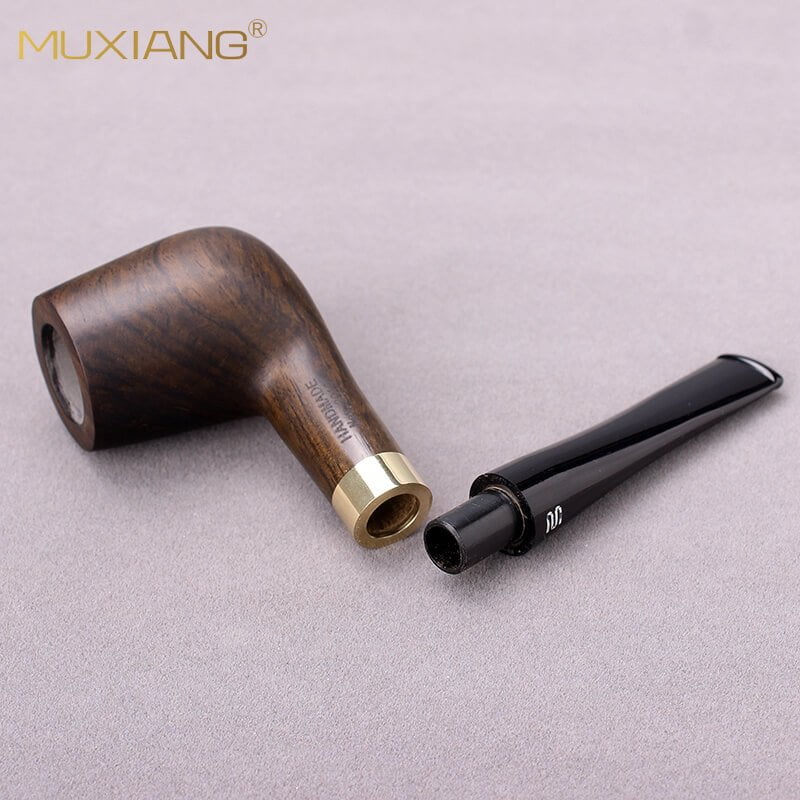 Chinese Old Fashioned Ebony Tobacco Pipe - MUXIANG Pipe Shop
