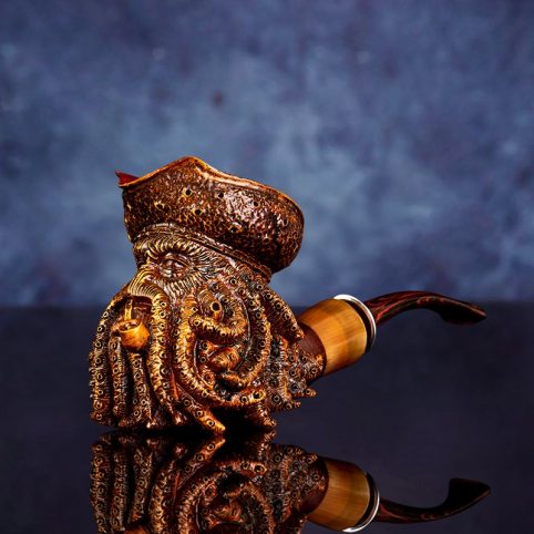 cachimbo de tabaco esculpido pirata