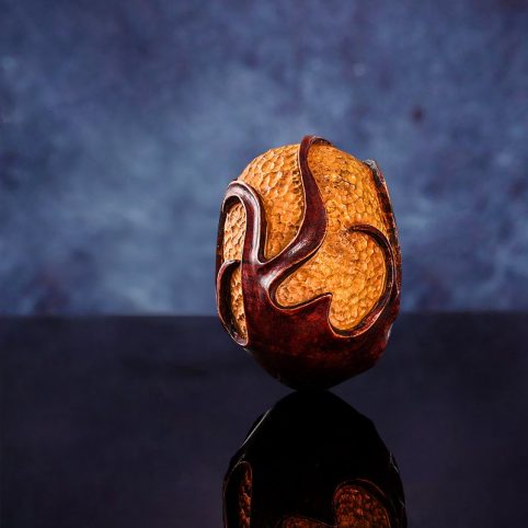 Carved Apple Briarwood Tobacco Pipe Flaming Phoenix Smoking Pipe - immagine 4