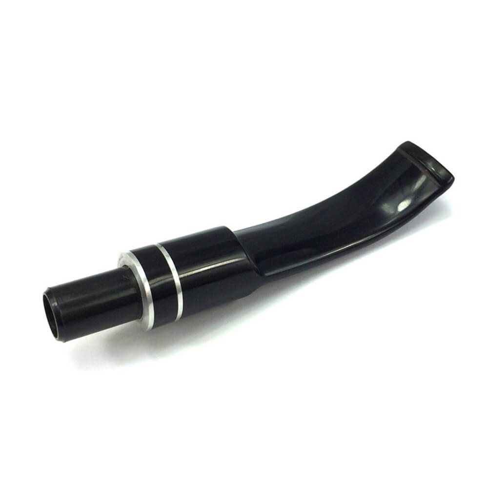 Acrylic Pipe Stem 9mm Bent Long Stem Pipe Mouthpiece for Churchwarden Pipe