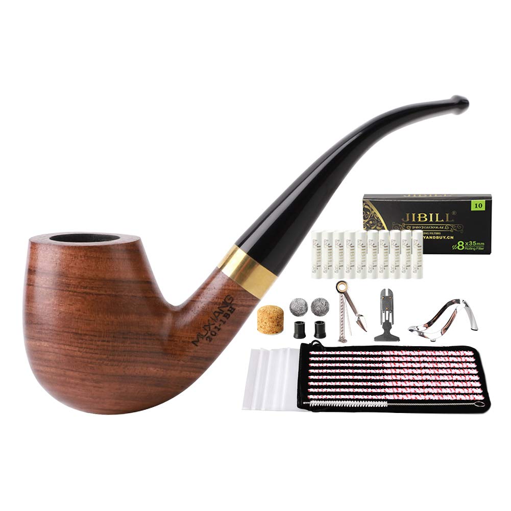 Wooden Smoking Pipe with Lid