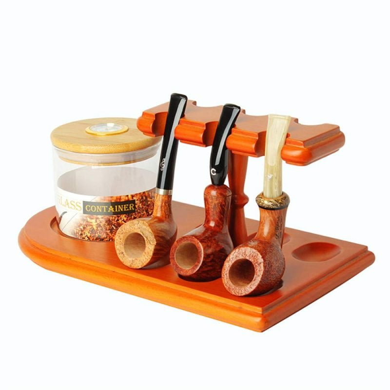 MUXIANG Beech Wood Pipe Stand