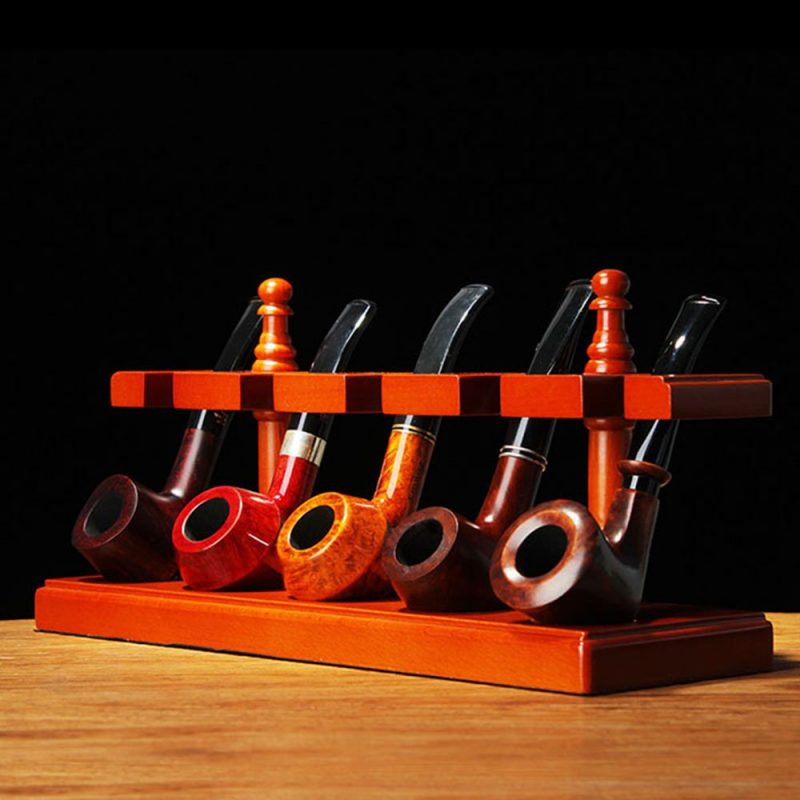 MUXIANG Rosewood 5 Pipe Stands