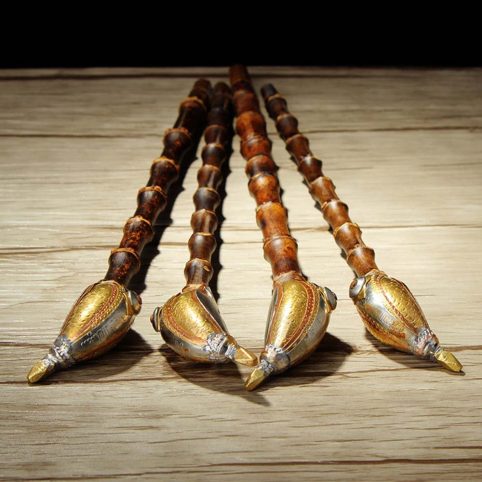 Chinese Ttraditional Black Bamboo Pipes - Image 5