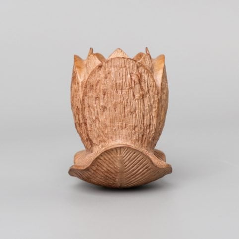 Chinese Carved Wooden Flower Briar Tobacco Pipe - Image 6