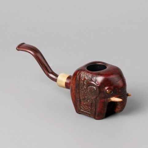 Hand Carved Elephant Tobacco Pipe - Image 4