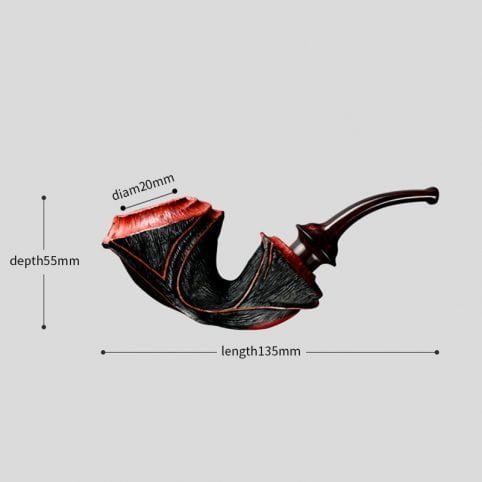 Free Style Flower Hand Carving Smoking Pipe With Military Stem - immagine 6