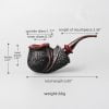 pipa de tabaco de brezo tallada en rosa
