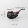 rose carved briar tobacco pipe