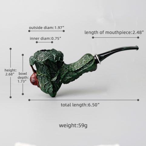 large hand carved novelty tobacco pipe
