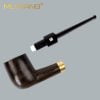 lobular ebony wood smoking pipe