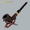 lobular ebony wood smoking pipe