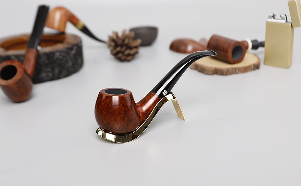 Cachimbo de fumo Bruyere totalmente curvado
