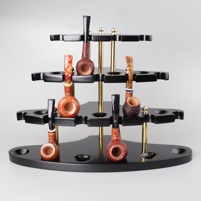 Handmade Wooden Tobacco Pipe Rack