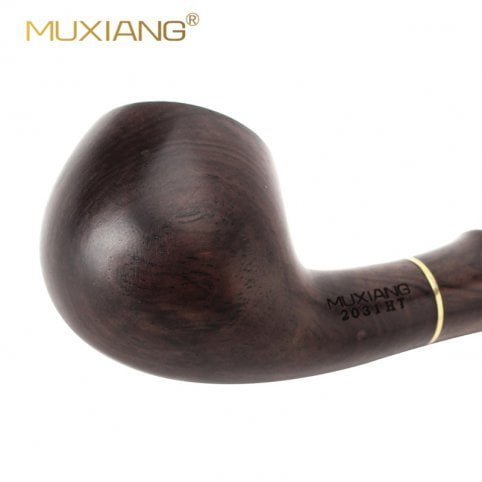 RU-Free 10 Smoking Pipe Tools Ebony Wood Mouthpiece Handmade Cigaret Bent Tobacco Pipe Smoking Pipes Fit For 9mm Filters AC0031 - immagine 4