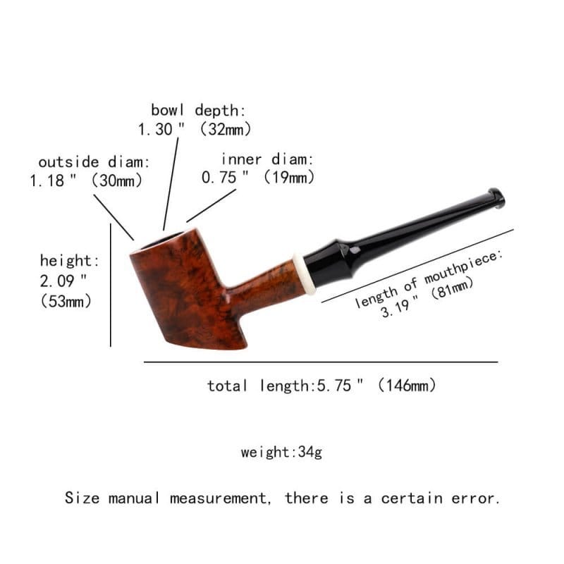 Bruyere pipe size