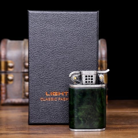 Handmade Wooden Green Lighter - Imagen 7