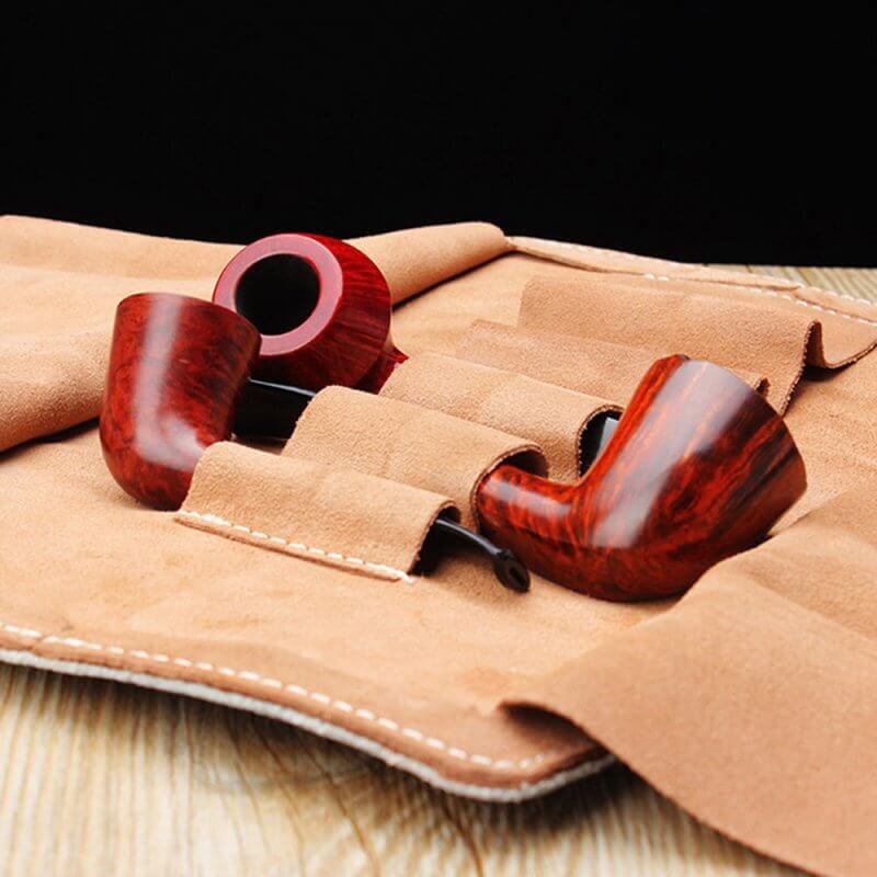 Étui pour tabac à pipe en cuir fait main