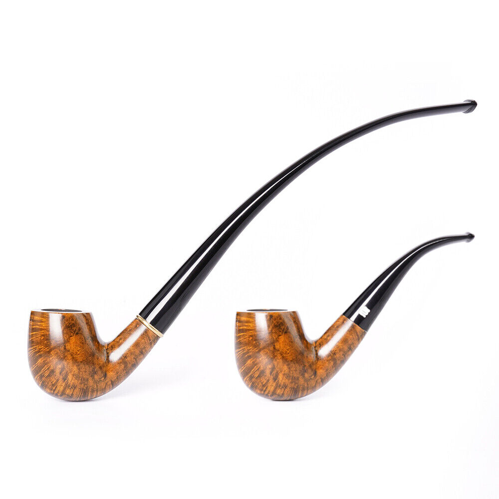 MUXIANG Handmade Briar Long Stem Classic Smooth Sherlock Smoking Pipe