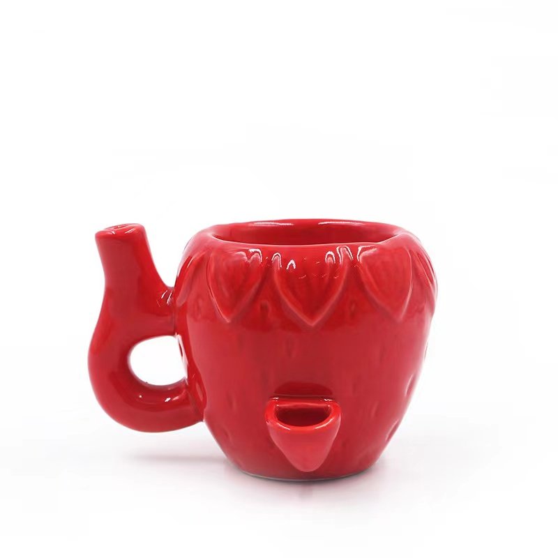 Stoner Mom Pipe Mug, White  11 oz Mug with Integrated Pipe