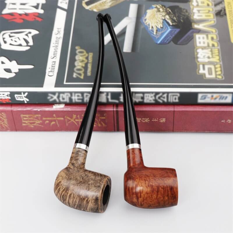 Pipa para fumar tabaco Pipas largas de metal para fumar (1 pieza, color  aleatorio) ShuxiuWang 8390612918544