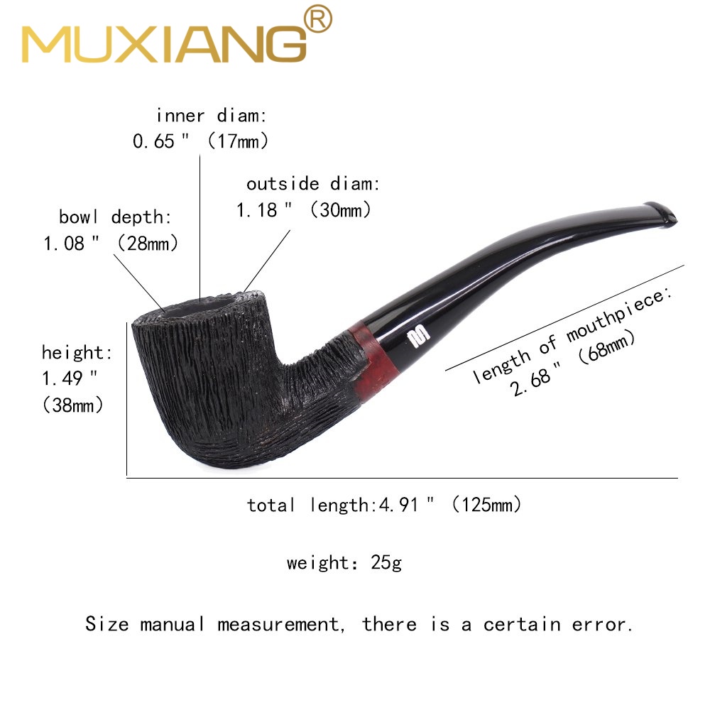Bent Mini Smoking Pipe With 9mm Filter