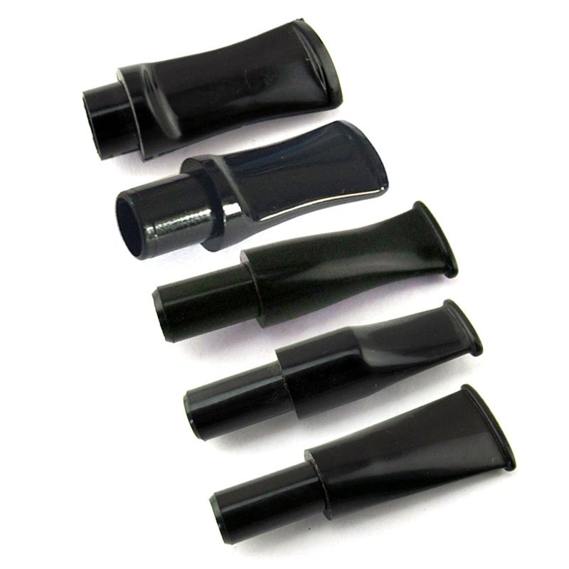 Acrylic Stem Pipe Mouthpiece for Tobacco Smoking Pipes Replacement 9mm Horn  Ring