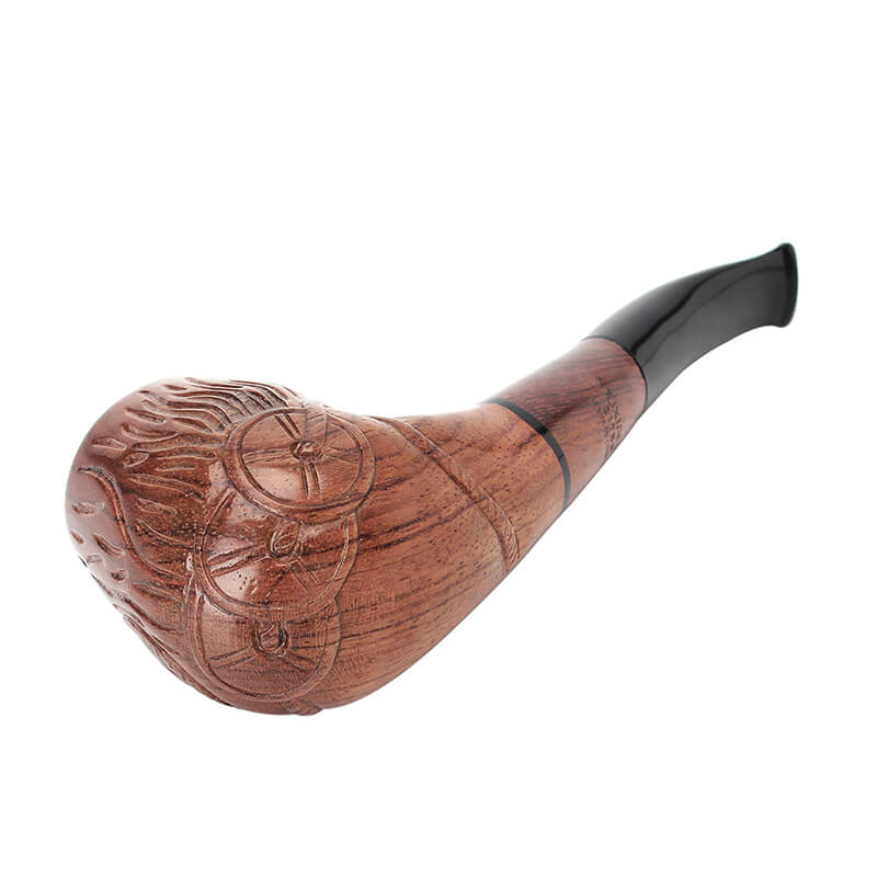 hand carved wood pipe