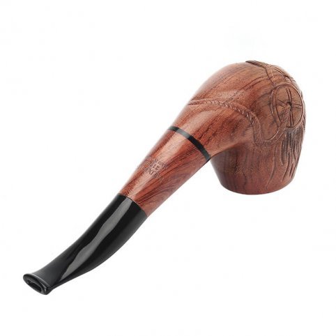 antique wood carved pipes