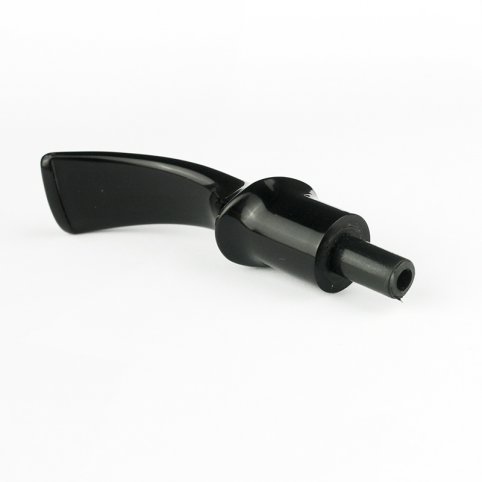 MUXIANG 3pcs Tobacco Pipe Fittings Black Acrylic Bent Saddle Pipe Mouthpiece Stem 3mm Filters - immagine 4