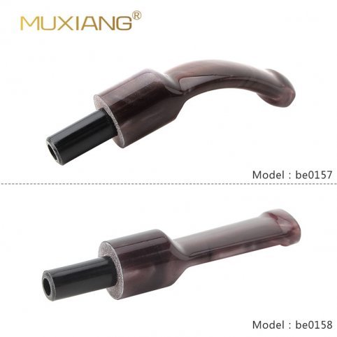 MUXIANG Coffee Color Acrylic Pipe Mouthpiece Specialized Mouthpiece 3mm/9mm Filter Smoking pipe accessories be0155-be0158 - immagine 3