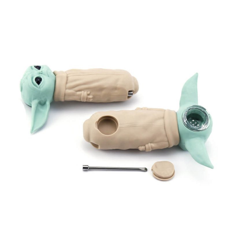 pipa da fumo in silicone con tappo