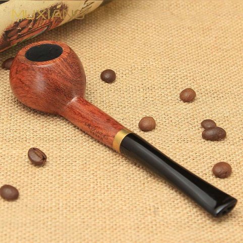 RU-MUXIANG Handmade kevazingo wood Tobacco churchwarden Pipe Acrylic Mouthpiece Masculine Male Smoking Pipe with 10Tools ad0039 – Bild 3