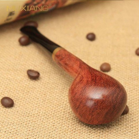 RU-MUXIANG Handmade kevazingo wood Tobacco churchwarden Pipe Acrylic Mouthpiece Masculine Male Smoking Pipe with 10Tools ad0039 – Bild 5