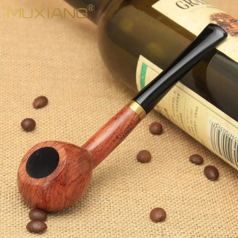 RU-MUXIANG Handmade kevazingo wood Tobacco churchwarden Pipe Acrylic Mouthpiece Masculine Male Smoking Pipe with 10Tools ad0039 – Bild 6