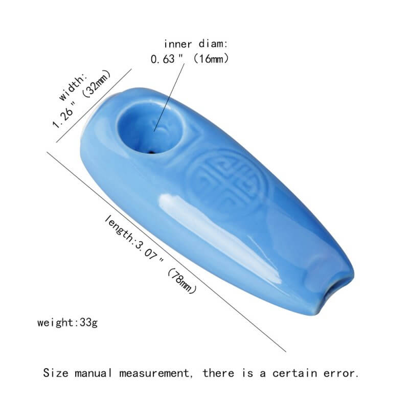 pipa da fumo in ceramica nera dimensionale