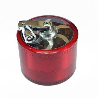 4 Pieces Metal Herb Grinder With Hand Crank - MUXIANG Pipe Shop