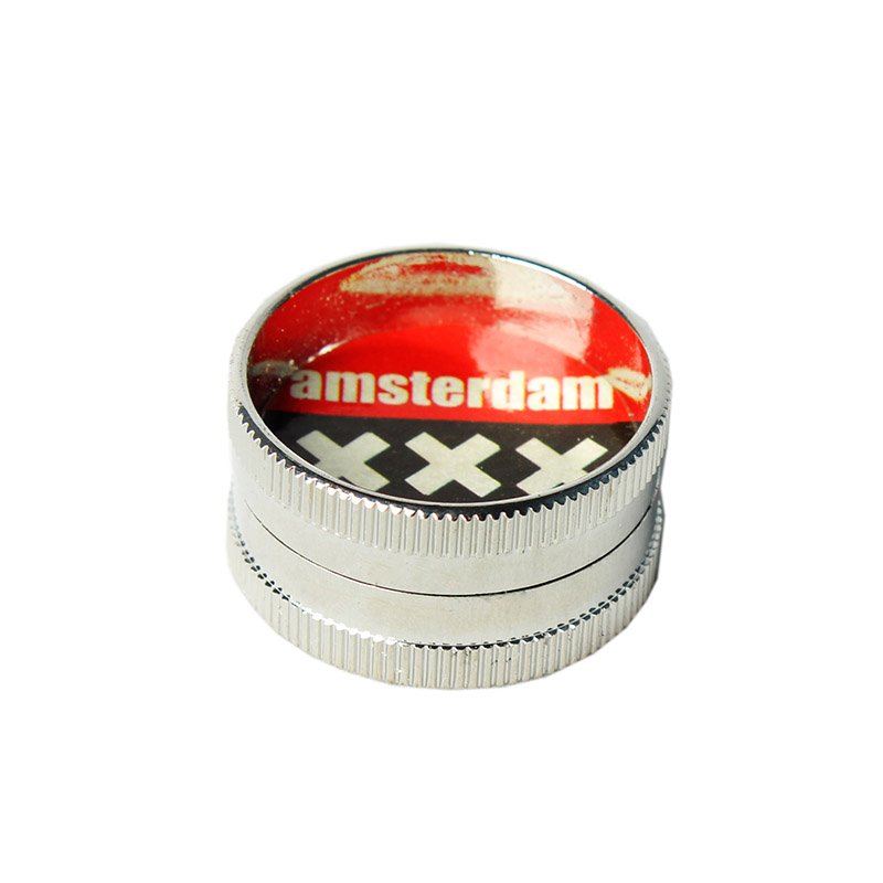 Mini Portable Metal Decal 2-piece Grinder Wholesale - MUXIANG Pipe Shop