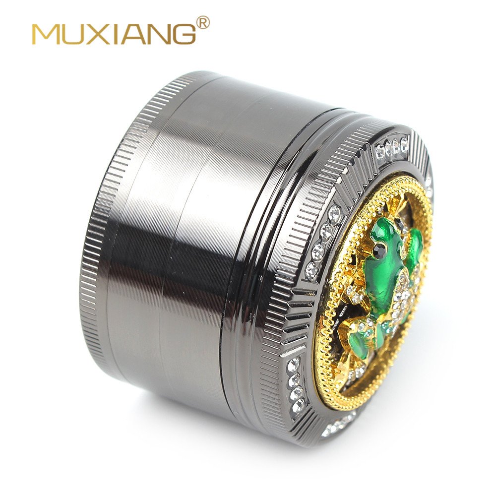 Metal Herb Grinder 4 Pieces With Kief Catcher - MUXIANG Pipe Shop