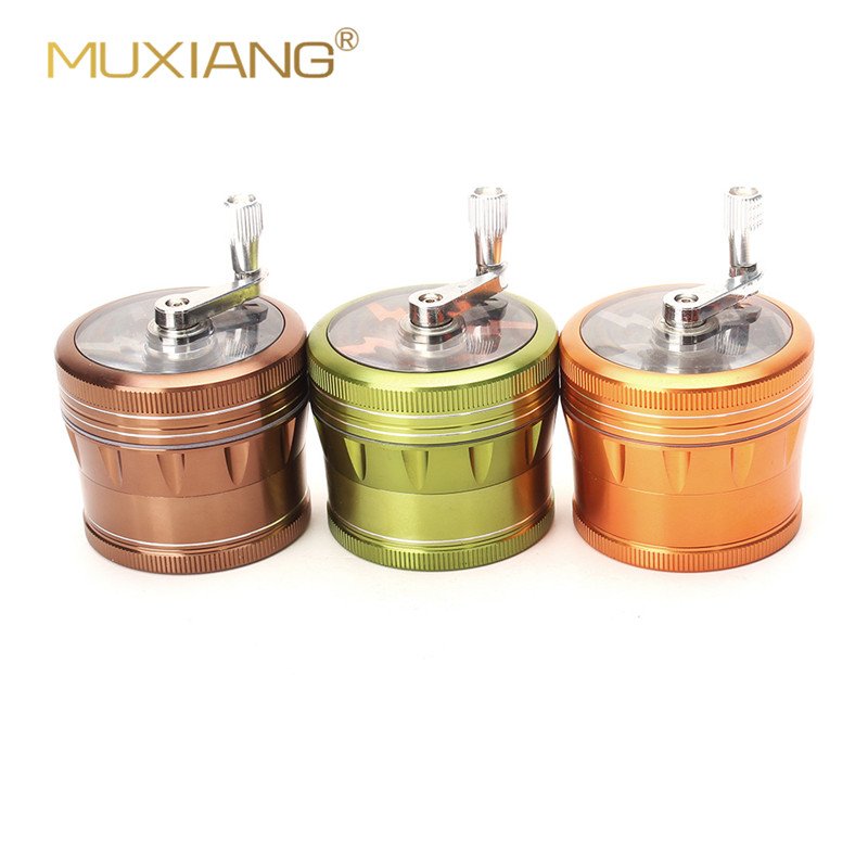 KOOLPUG Herb Grinder Metal 4 Piece 2.2 Inches, 55mm Zinc Alloy