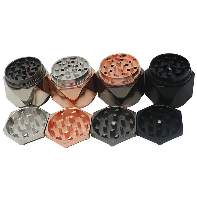 Moedor de erva de 60mm em forma de diamante