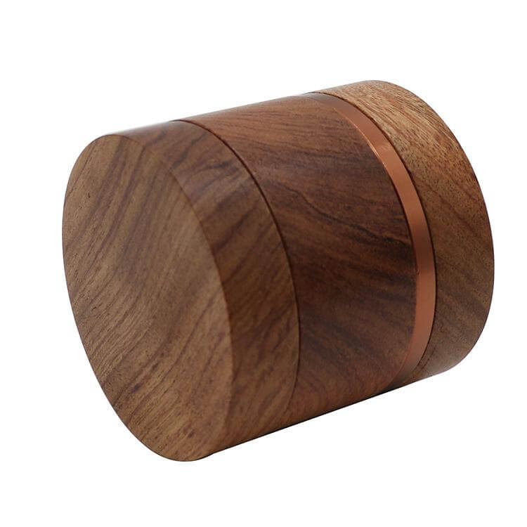 4-Layer Resin Wooden Tobacco Grinder 40mm Drum Type Herb Grinder