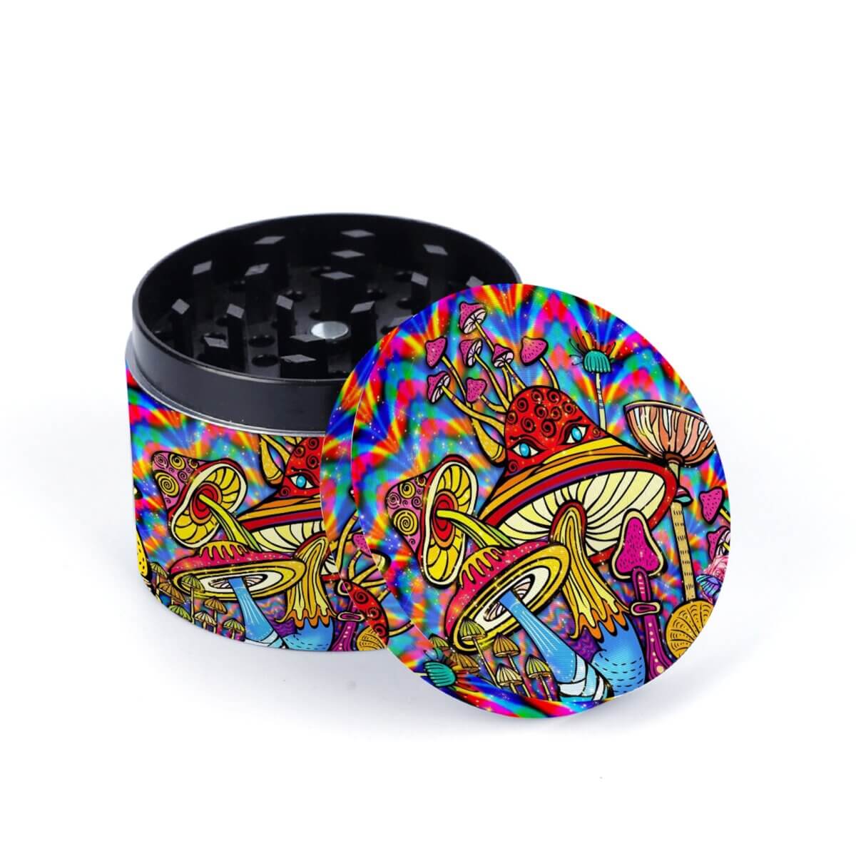 4-Layer Resin Wooden Tobacco Grinder 40mm Drum Type Herb Grinder