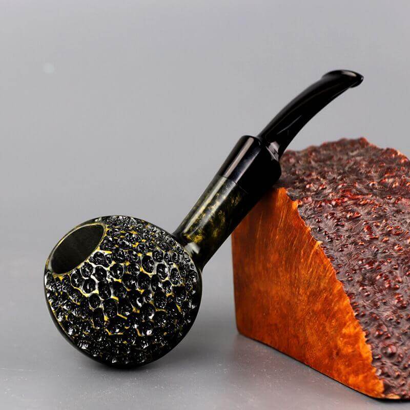 Handmade Briar Wood Apple Type Sandblasted Pip