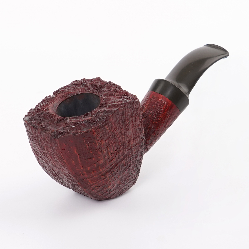 Sandblasted Short Nozzle Small Bent Tobacco Smoking Pipe