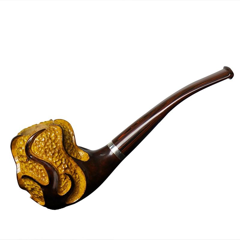 Pipe à fumer personnalisée en bois de briar sculptée à la main