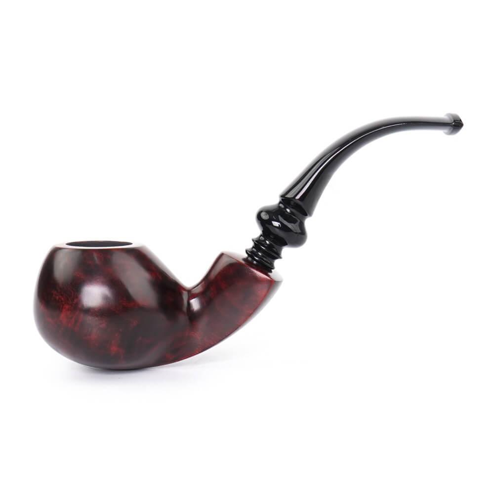 High-end Hand Carved Bent Type Briar Wood Pipe