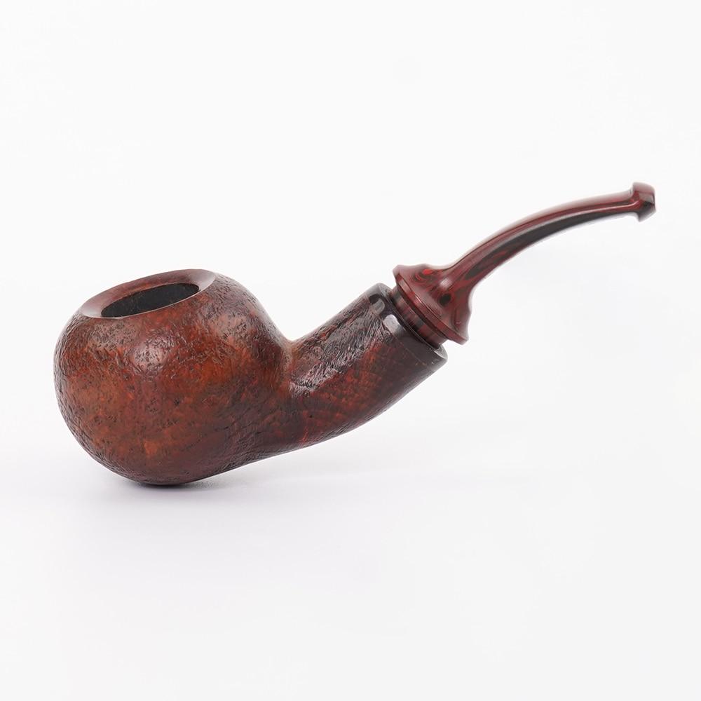 Alta qualità Briar legno Smoking Pipe Handmade Old-fashioned Men's Solid Wood Tabacco Pipe